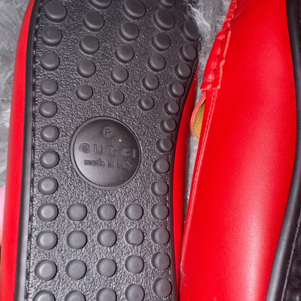 AUTHENTIC Gucci Red Leather Loafers for Men (DUST BAGS ONLY) (WORN ONCE) - Picture 3 of 6